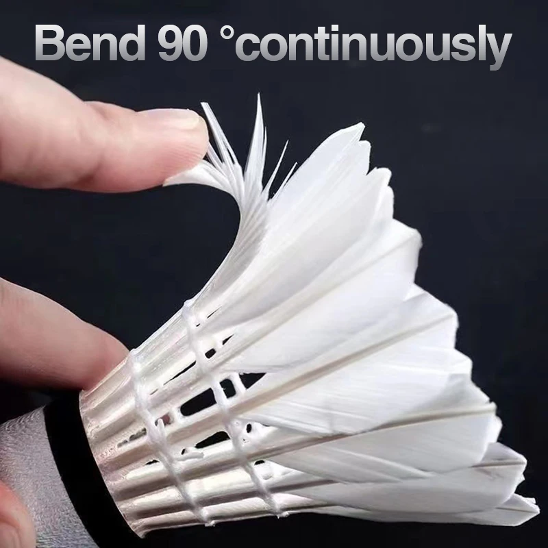Feather Shuttlecock - New White Goose Feather Badminton Shuttlecocks,3